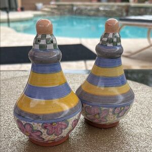 VTG MacKenzie-Childs salt & pepper shaker set